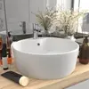 Image de vidaXL Lavabo de luxe avec trop-plein Blanc mat 36x13 cm Céramique