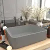 Image de vidaXL Lavabo de luxe Gris clair mat 41x30x12 cm Céramique