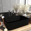 Image de vidaXL Lavabo de luxe Noir mat 41x30x12 cm Céramique