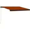 Image de vidaXL Auvent manuel rétractable 450x300 cm Orange et marron