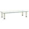 Image de vidaXL Meuble TV Centre de Divertissement Unité Multimédia Meuble de Salon Salle de Séjour Maison Intérieur Transparent 80x35x17 cm Verre Trempé