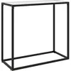 Image de vidaXL Table console Blanc 80x35x75 cm Verre trempé