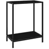 Image de vidaXL Table console Noir 60x35x75 cm Verre trempé