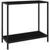 Image de vidaXL Table Console Table d’Entrée Table de Couloir Meuble de Salon Salle de Séjour Maison Intérieur Noir 80x35x75 cm Verre Trempé