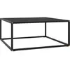 Image de vidaXL Table basse Noir avec verre noir 80x80x35 cm