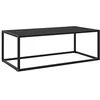 Image de Table basse Noir avec verre noir 100x50x35 cm