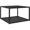 Image de vidaXL Table basse Noir 60x60x35 cm Verre trempé