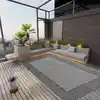Image de vidaXL Tapis d'extérieur ARAKIL Gris 190x290 cm PP