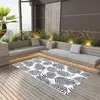 Image de vidaXL Tapis d'extérieur ARAKIL Blanc et noir 80x150 cm PP