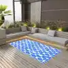 Image de vidaXL Tapis d'extérieur ARAKIL bleu et blanc 80x150 cm PP