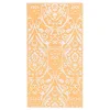 Image de vidaXL Tapis d'Extérieur Tapis d'Entrée Tapis Décoratif Salon Salle de Séjour Balcon Patio Terrasse Maison Intérieur Orange et Blanc 80x150 cm PP