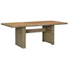 Image de Table à manger de jardin Marron 200x100x74 cm Résine tressée