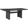 Image de vidaXL Table à manger Noir 200x100x74 cm Verre et résine tressée