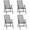 Image de vidaXL Chaises pliables en maille lot de 4 Acier Anthracite