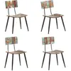 Image de vidaXL Chaises à manger lot de 4 bois de récupération solide