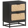 Image de vidaXL Table de Chevet Table de Nuit Armoire de Lit Armoire de Chevet Table d'Appoint Chambre à Coucher Maison 40x30x50 cm Bois de Manguier Massif