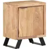 Image de vidaXL Table de chevet 40x30x50 cm Bois d'acacia avec bord naturel