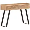 Image de vidaXL Table console 100x35x76 cm Bois d'acacia avec bord naturel