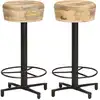 Image de vidaXL Tabourets de bar lot de 2 66 cm bois de manguier massif