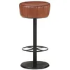 Image de Tabouret de bar Marron Cuir véritable