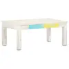 Image de vidaXL Table basse Blanc 110x60x45 cm Bois de manguier massif