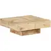 Image de vidaXL Table basse 80x80x28 cm Bois de manguier massif