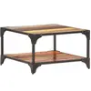 Image de vidaXL Table basse 60x60x35 cm Bois de récupération massif