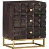 Image de vidaXL Table de chevet Noir 40x30x50 cm Bois de manguier massif