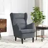Image de vidaXL Fauteuil gris foncé velours