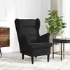 Image de vidaXL Fauteuil noir velours