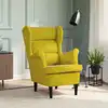 Image de vidaXL Fauteuil jaune moutarde velours