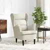 Image de vidaXL Fauteuil blanc crème velours