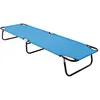 Image de vidaXL Chaise longue pliable acier bleu turquoise
