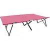 Image de vidaXL Chaise longue pliable 2 places rose acier