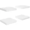 Image de VidaXL Étagère murale flottante 4 pcs Blanc brillant 23x23,5x3,8cm MDF