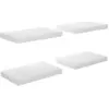 Image de Étagère murale flottante 4 pcs Blanc brillant 40x23x3,8 cm MDF