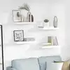 Image de vidaXL Étagère murale flottante 4 pcs Blanc brillant 50x23x3,8 cm MDF