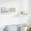 Image de vidaXL Étagère murale flottante 2 pcs Blanc brillant 90x23,5x3,8cm MDF
