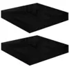 Image de VidaXL Étagère murale flottante 2 pcs Noir brillant 23x23,5x3,8 cm MDF