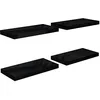 Image de vidaXL 4X Etagères Murales Flottantes Etagères Suspendues Supports Muraux Bibliothèque Salle de Séjour Intérieur Noir Brillant 50x23x3,8 cm MDF