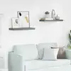 Image de vidaXL Étagère murale flottante 2 pcs Gris brillant 60x23,5x3,8 cm MDF