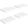 Image de vidaXL 4X Etagères Murales Flottantes Etagères Suspendues Supports Muraux Bibliothèque Salle de Séjour Intérieur Blanc 40x23x3,8 cm MDF