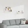 Image de vidaXL Étagères murales flottantes 2 pcs blanc 90x23,5x3,8 cm MDF