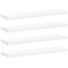 Image de vidaXL 4X Etagères Murales Flottantes Etagères Suspendues Supports Muraux Bibliothèque Salle de Séjour Intérieur Blanc 90x23,5x3,8 cm MDF
