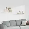 Image de vidaXL Étagères murales flottantes 2 pcs blanc 120x23,5x3,8 cm MDF