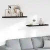 Image de vidaXL Étagères murales flottantes 2 pcs noir 90x23,5x3,8 cm MDF
