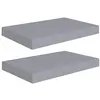 Image de Étagères murales flottantes 2 pcs Gris 40x23x3,8 cm MDF