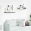Image de vidaXL Étagères murales flottantes 2 pcs Gris 60x23,5x3,8 cm MDF