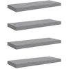 Image de VidaXL Étagères murales flottantes 4 pcs Gris 60x23,5x3,8 cm MDF