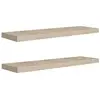 Image de Étagères murales flottantes 2 pcs chêne 90x23,5x3,8 cm MDF
